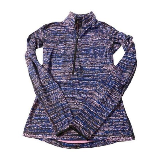 Nike pro womens pullover size medium purple pink half zip - Picture 1 of 5